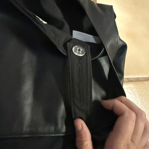 Abercrombie Black Faux Leather Crop Corset Top - Picture 4 of 5